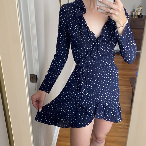 Realisation Par — Navy Wrap dress - Picture 3 of 10